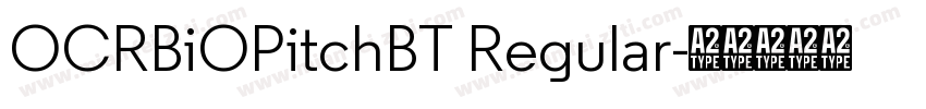 OCRBiOPitchBT Regular字体转换